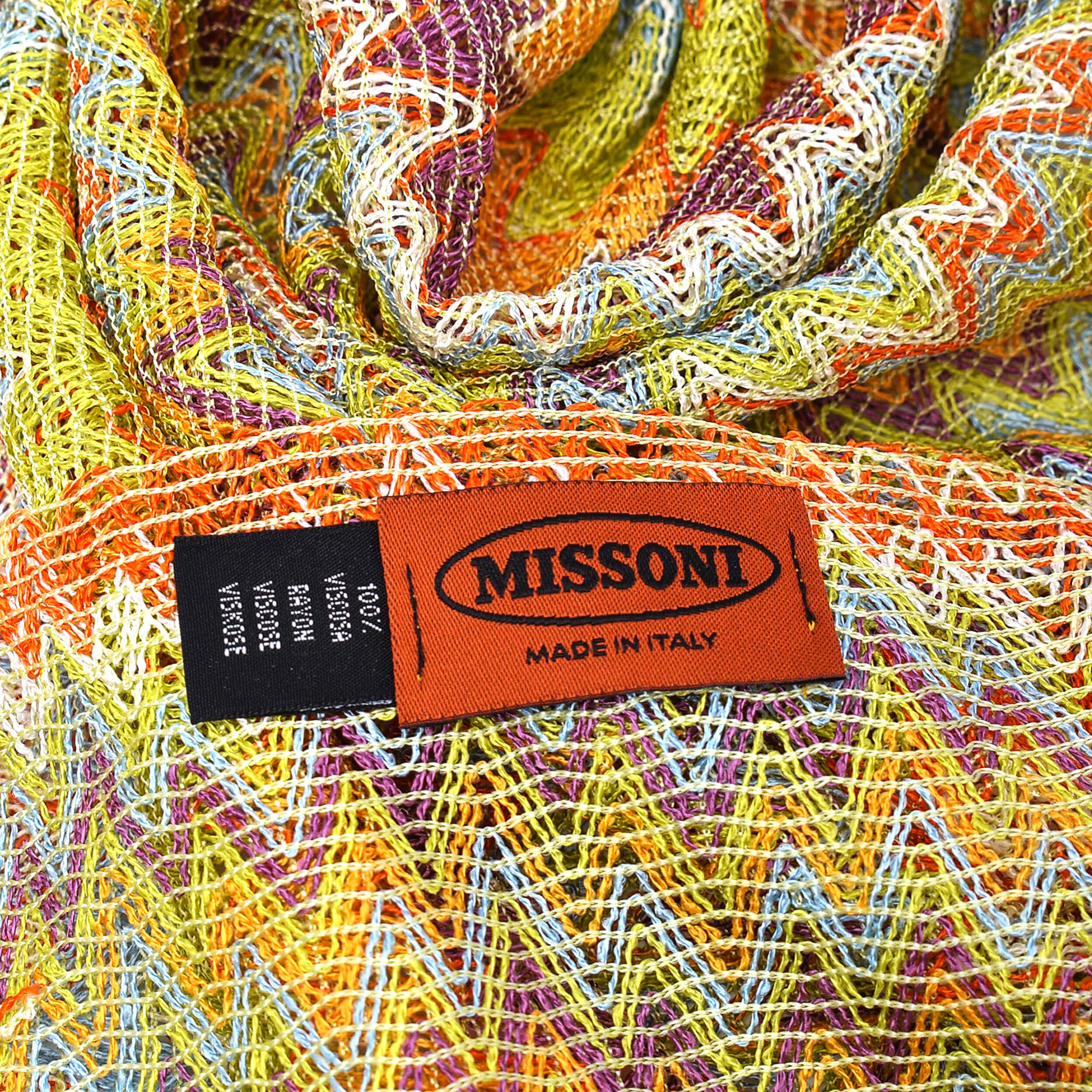 Missoni - Yellow&Orange Zigzag Viscose Shawl /Scarf